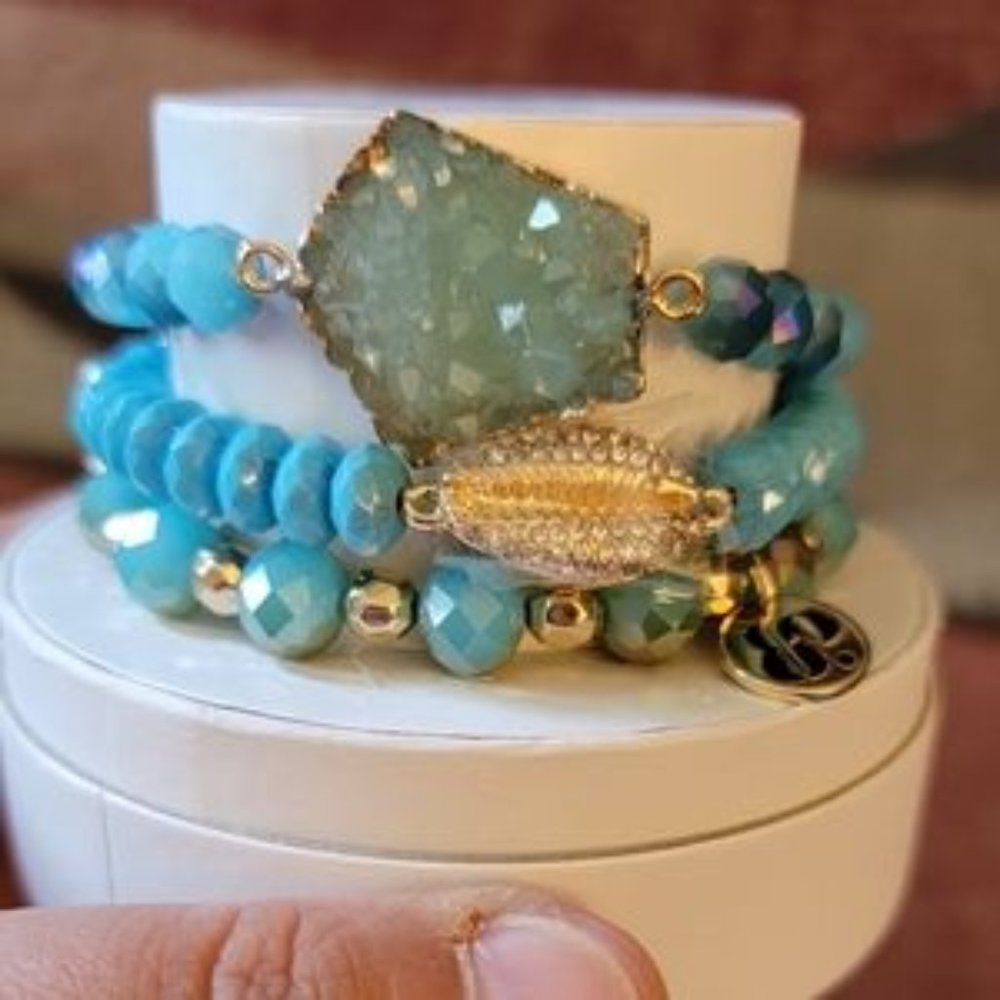 Bomb Party “Tidal Waves Abound” Summer Bracelet Stack